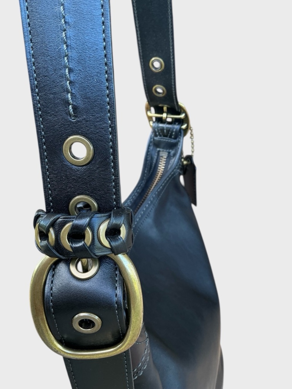 Vintage Coach Bleecker Bleeker Legacy 11422 Black Glove Leather Bucket Bag USA - Picture 8 of 13